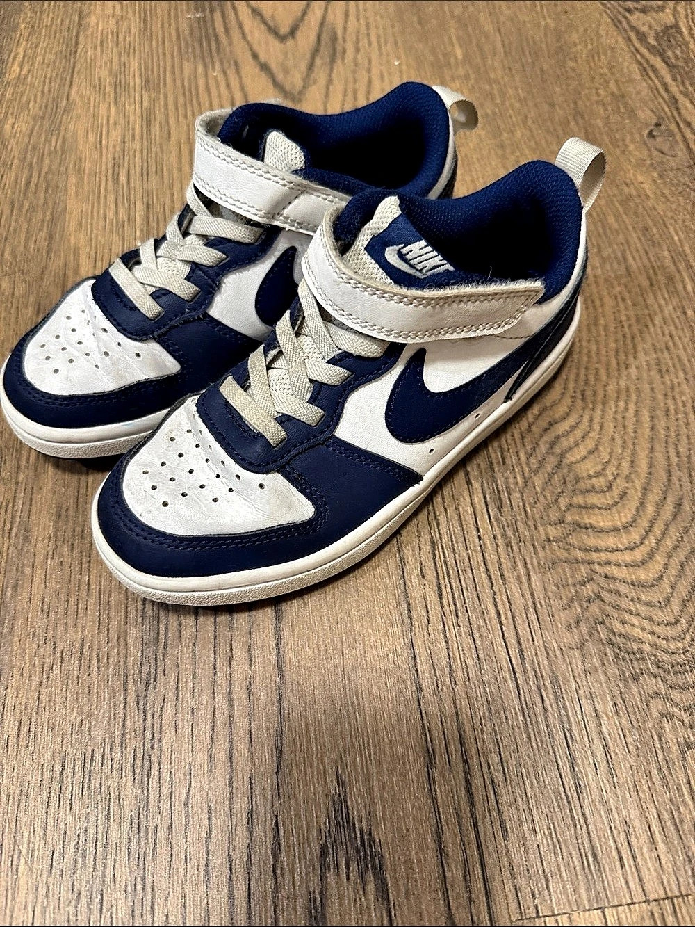 Nike Court Borough Low Recraft Boys US 12.5C Blue & White Sneakers